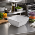 Thumbnail image #2 for American Metalcraft Naturals Collection 127 oz Square Melamine Bowl, White Marble Pattern