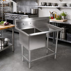 Thumbnail image #2 for John Boos Pro-Bowl 1PB20-1D24R 1-Compartment Stainless Steel Sink with Right Drainboard, 20" x 20" x 12" Bowl, 24" Drainboard