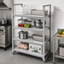 Thumbnail image #3 for Cambro Camshelving Premium 24-Inch Deep x 36-Inch Long Solid Shelf Kit, 4-Shelf, Speckled Gray