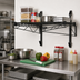 Thumbnail image #2 for Quantum Cantilever Single Shelf Post Wall-Mount Wire Shelving Unit, 36 x 24 Inch, Black Epoxy