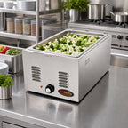 Thumbnail image #2 for Eagle Group RedHots 1220FWD-240 Countertop Electric Food Warmer, 1 Full-Size Pan, Wet/Dry, Infinite Controls, Stainless Steel, 240V