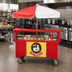 Thumbnail image #3 for Cambro Camcruiser® Hot Red Food Cart with 3 Wells, 3 Rear Compartments, and Umbrella