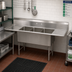 Thumbnail image #2 for BK Resources 3-Compartment Stainless Steel Sink with Left & Right Drainboards, 87-1/4-Inch Wide
