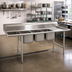 Thumbnail image #2 for Eagle Group 414 Series Coved Corner Four-Compartment Sink with Right-Hand 18-Inch Drainboard