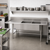 Thumbnail image #2 for Eagle Group S14 Series 2-Compartment Stainless Steel Sink With Left Drainboard, 67-1/2 Inch W x 27 Inch D