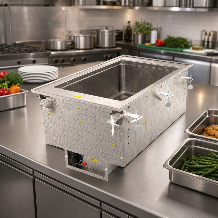 Product image #2 for Vollrath Drop-In Electric Hot Food Well, 1 Full-Size Pan, Wet Operation, Stainless Steel