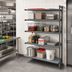 Thumbnail image #2 for Cambro Camshelving Basics Plus 4-Shelf Add-On Polymer Shelving Unit, 21