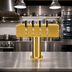 Thumbnail image #2 for 20-Inch T-Style 4-Faucet Countertop Air-Cooled Draft Beer Tower with PVD Brass Finish