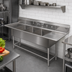 Thumbnail image #2 for John Boos Pro-Bowl 4-Compartment Stainless Steel Sink with Dual 30-Inch Drainboards, 20 x 20 x 14 Inch Bowls