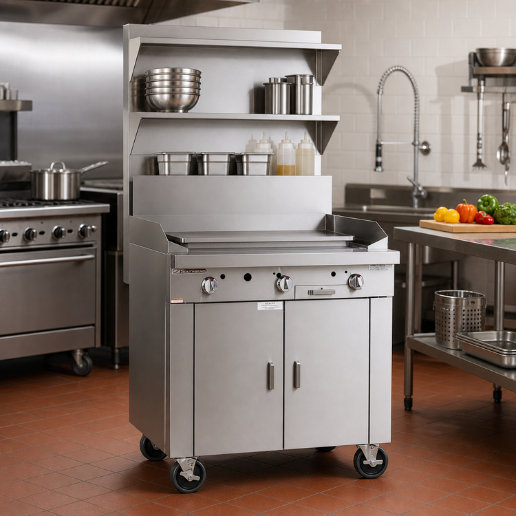 Product image #2 for Southbend Platinum 24-Inch Heavy Duty Gas Range with 17-3/4-Inch Plancha Griddle and Cabinet Base