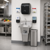 Thumbnail image #2 for Eagle Group MicroGard Touch-Free Wall-Mounted Handwashing System with Sink, Faucet, Soap, Sanitizer, Towel Dispenser and Waste Receptacle