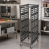 Thumbnail image #3 for Cambro Camshelving Ultimate Full-Size Mobile Sheet Pan Rack, 3-Inch Rail Spacing, Plastic Casters, Brushed Graphite