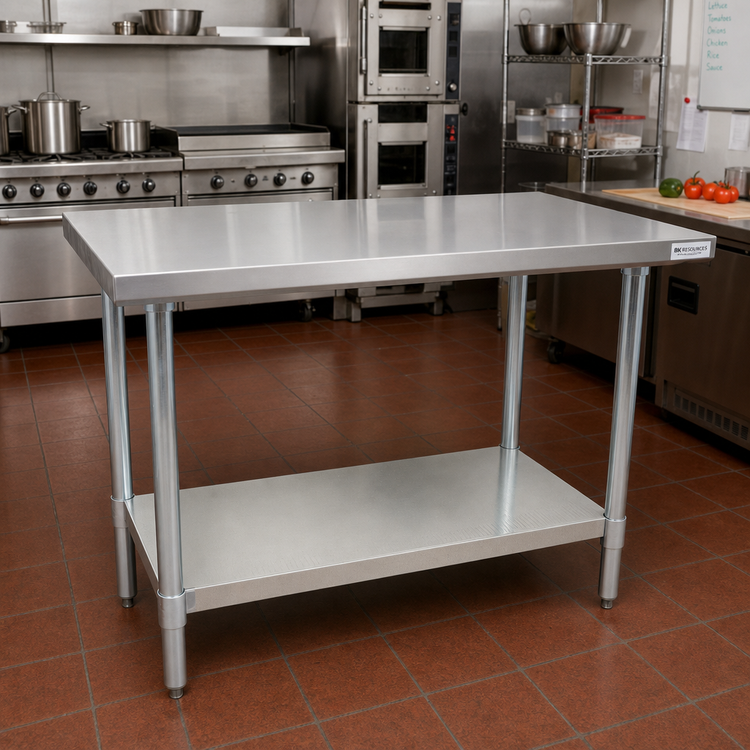 Product image #2 for BK Resources 60-Inch x 30-Inch Stainless Steel Work Table with Adjustable Undershelf