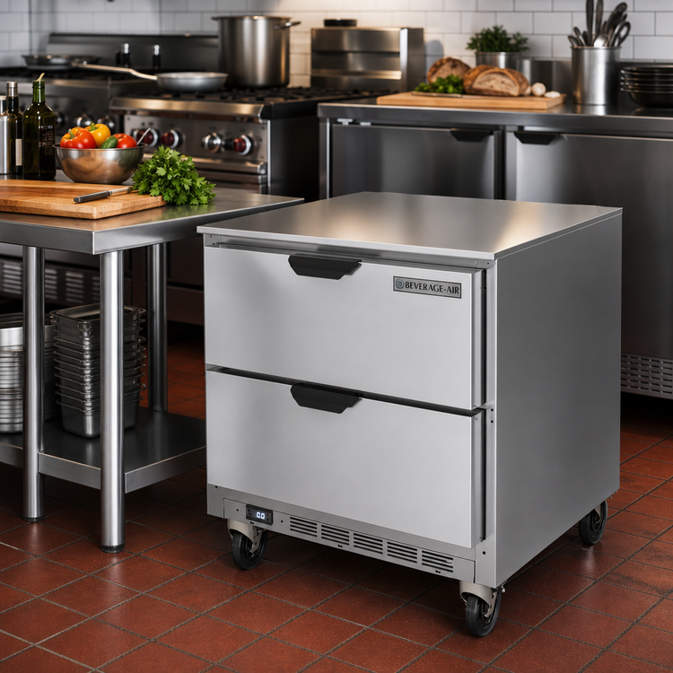 Product image #2 for Beverage-Air 32-Inch One-Section Undercounter Drawer Freezer, 7.2 Cu. Ft.