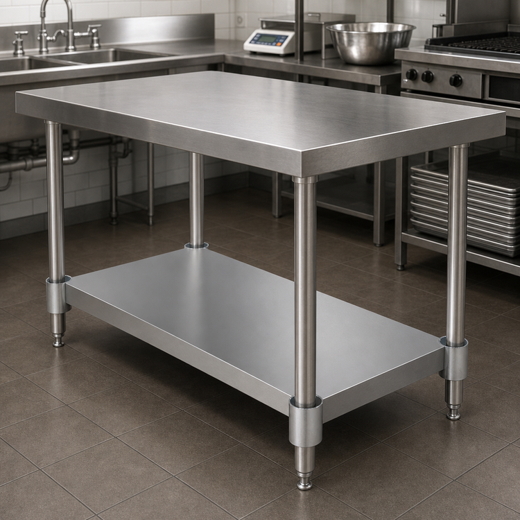 Product image #2 for BK Resources 30" x 30" Stainless Steel Work Table Undershelf