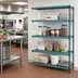 Thumbnail image #2 for Metro Super Erecta Pro Add-On Stationary Louvered Polymer Shelving Unit, 24 x 36 x 63 Inches, 4 Shelves