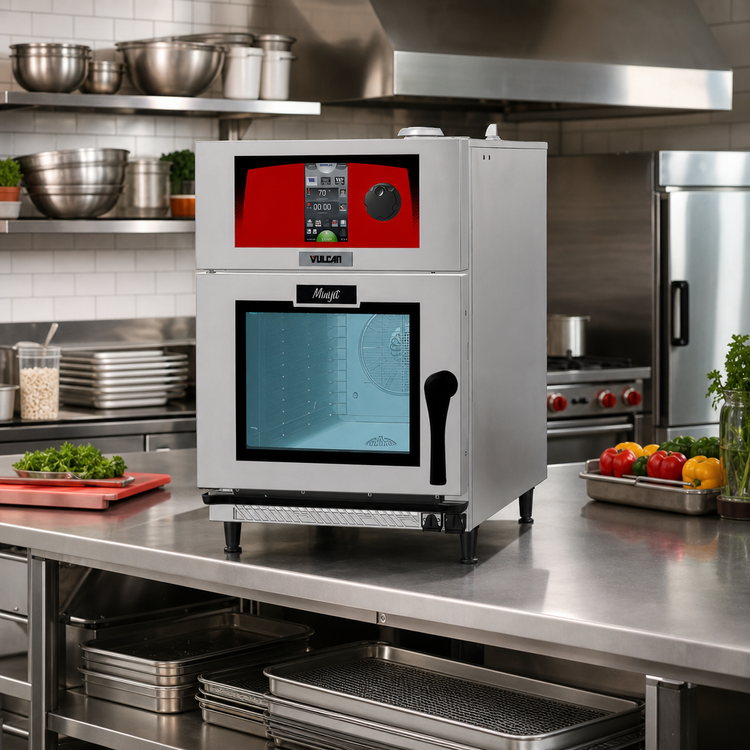 Product image #2 for Vulcan Mini-Jet Electric Boilerless Countertop Combi Oven Steamer, Left-Hinged Door