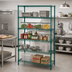 Thumbnail image #2 for Quantum 5-Shelf Wire Shelving Starter Kit, 48-Inch W x 36-Inch D x 86-Inch H, Green Epoxy Finish