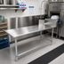 Thumbnail image #2 for John Boos Pro-Bowl 108-Inch Straight Clean Dishtable, Left-to-Right Operation, 16-Gauge 300 Series Stainless Steel
