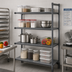 Thumbnail image #2 for Camshelving Basics Plus 4-Shelf Vented and Solid Add-On Polymer Shelving Unit, 18 x 48 x 64 Inches, Brushed Graphite