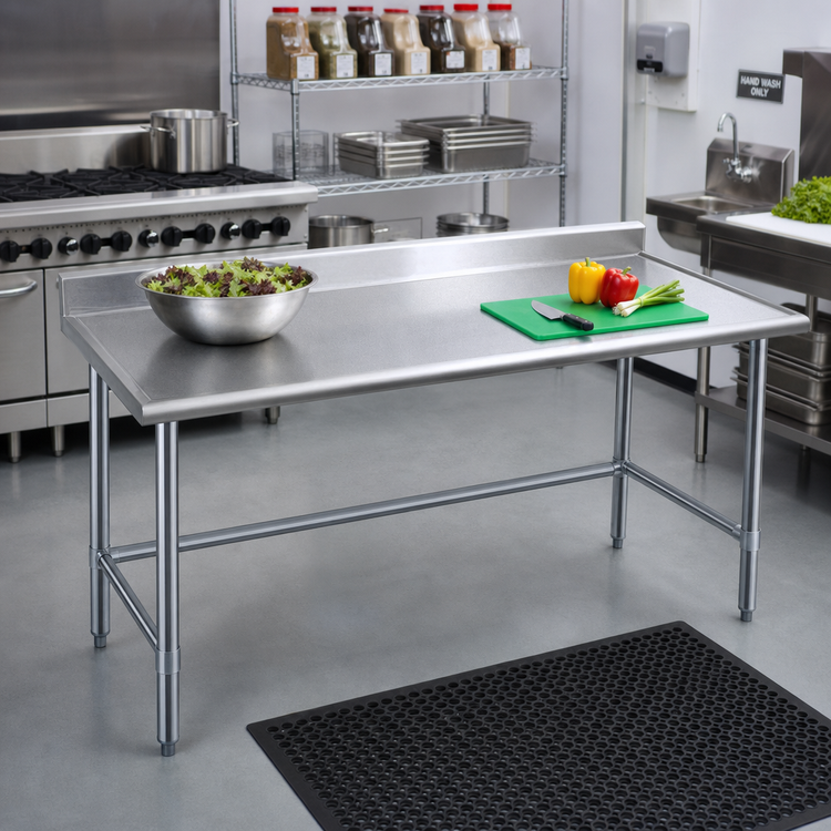Product image #2 for Eagle Spec-Master Marine Series Stainless Steel Work Table with 4-1/2 Inch Backsplash, 60 x 30 Inches