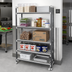 Thumbnail image #2 for Cambro Camshelving Elements XTRA Stationary Starter Unit, 18 x 48 x 72 Inches, 5-Tier Vented Polymer Shelving, Speckled Gray