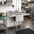Thumbnail image #2 for Advance Tabco 1-Compartment Fabricated Stainless Steel Sink with Left and Right Drainboards, 18