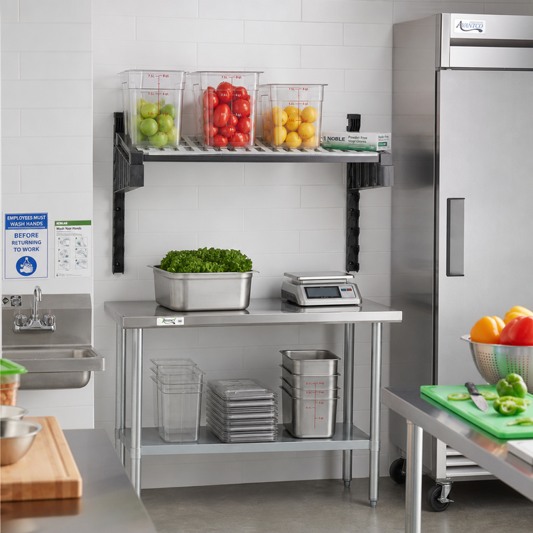 Product image #2 for Cambro Camshelving Elevation Series 21-Inch x 24-Inch Wall-Mounted Vented Shelf Kit