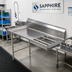 Thumbnail image #2 for Sapphire Manufacturing 96-Inch Straight Left-to-Right Soiled Dishtable with Pre-Rinse Sink