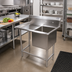 Thumbnail image #2 for John Boos Pro-Bowl 1-Compartment Commercial Sink with Left Drainboard and 10-Inch Backsplash