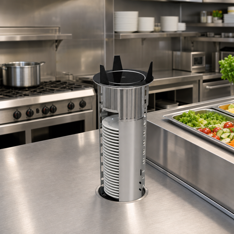 Product image #2 for Atlas Metal Drop-In Unheated Open Frame Plate Dispenser for 8-1/8" Plates