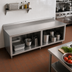 Thumbnail image #2 for John Boos 108-Inch x 24-Inch Stainless Steel Work Table with Open Front Cabinet Base and 5-Inch Backsplash