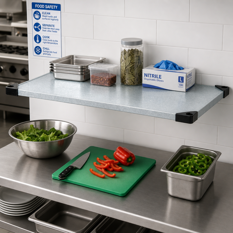 Product image #2 for Quantum 30-Inch W x 18-Inch D Solid Shelf, 18-Gauge Galvanized Steel