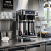 Thumbnail image #2 for BUNN Soft Heat ICB Twin Automatic Fill Coffee Brewer, Black/Stainless, Infusion Series