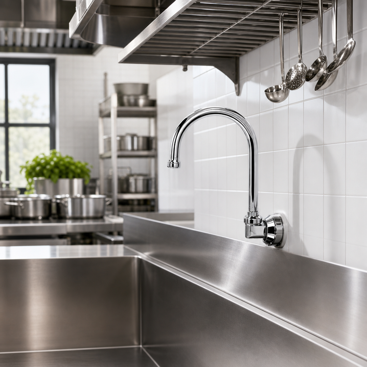 Product image #2 for Wall-Mounted Dummy Swivel Gooseneck Spout with 2.2 GPM Aerator