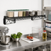 Thumbnail image #2 for Quantum Wall-Mounted Cantilever Single Wire Shelf Unit, 48 x 18 Inch, Black Epoxy Antimicrobial Finish