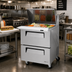 Thumbnail image #2 for Turbo Air Super Deluxe One-Section Sandwich/Salad Mega Top Prep Table Refrigerator with 2 Drawers, 12-Pan Opening