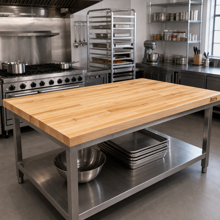Product image #2 for Boos Block Blended Edge Grain Maple Kitchen Countertop, 72 x 48 x 1-3/4 Inch, Oil Finish