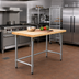 Thumbnail image #2 for Eagle Group 48 Inch x 24 Inch Wood Top Work Table with Galvanized Tubular Base