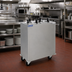 Thumbnail image #2 for Shelleymatic Even Temp Heated Mobile Enclosed Two-Stack Dish Dispenser for 3-5 Inch Round Dishes