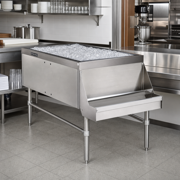 Product image #2 for Prestige 24-Inch Wide Pass-Thru Ice Bin with 10-Circuit Cold Plate