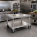Thumbnail image #2 for Wolf Stainless Steel Equipment Stand with Marine Edge, Undershelf, and 5-Inch Casters, 37 x 30 x 24 Inches