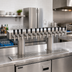 Thumbnail image #2 for Krowne Double T-Head Countertop Glycol-Cooled Beer Tower, 12 Faucets, 36-Inch Box, Brushed Stainless Steel