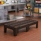 Thumbnail image #3 for Cambro S-Series DRS600131 Dunnage Rack — Slotted Polypropylene, 60 in W x 21 in D x 12 in H, 3000 lb Capacity, Dark Brown