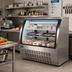 Thumbnail image #2 for 36-Inch Floor Model Refrigerated Deli Display Case with Curved Glass Front and Rear Sliding Glass Doors