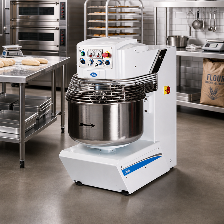 Product image #2 for Globe GSM130 130 lb 2-Speed Spiral Floor Dough Mixer