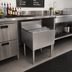 Thumbnail image #2 for 24-Inch x 24-Inch Stainless Steel Underbar Ice Bin with Sliding Cover, 85 lb Capacity