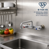 Thumbnail image #2 for T&S Brass B-1125-XS 8-Inch Center Wall-Mount Workboard Faucet with 6-Inch Swing Nozzle