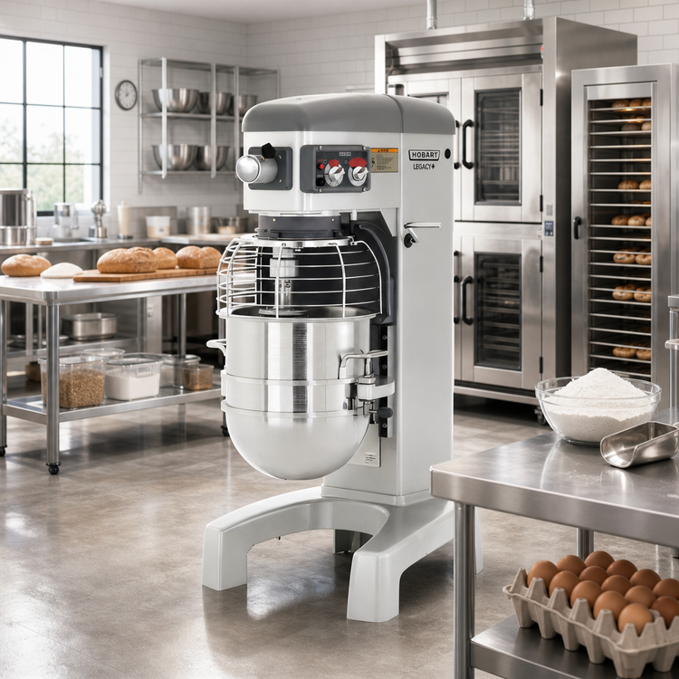 Product image #2 for Hobart Legacy+ HL400-4STD 40 Qt Floor Model Planetary Mixer with Bowl and Agitators