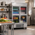Thumbnail image #2 for Beverage Air Horizon Series Two-Section Reach-In Refrigerator with Four Glass Half Doors, 46.15 Cu. Ft.